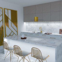 Profilis aliuminis aukso sp. anoduotas, LED juostoms, su juodu dangteliu, paviršinis LINE MINI 2m