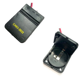 Baterijų laikiklis 1xCR2032 su jungikliu ir 150mm laidais