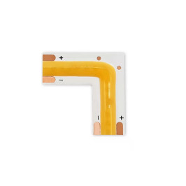 LED juostos COB 24V 3000K 480LED/ m 10mm PCB, LEMLUX jungtis L formos, 20x20mm