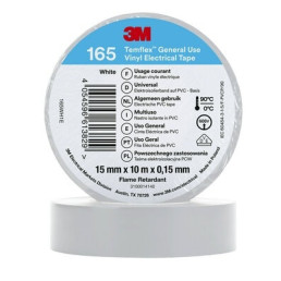 Izoliacinė juosta Temflex™ 165 15mmx0.15mmx10m, balta, 3M