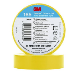 Izoliacinė juosta Temflex™ 165 15mmx0.15mmx10m, geltona, 3M