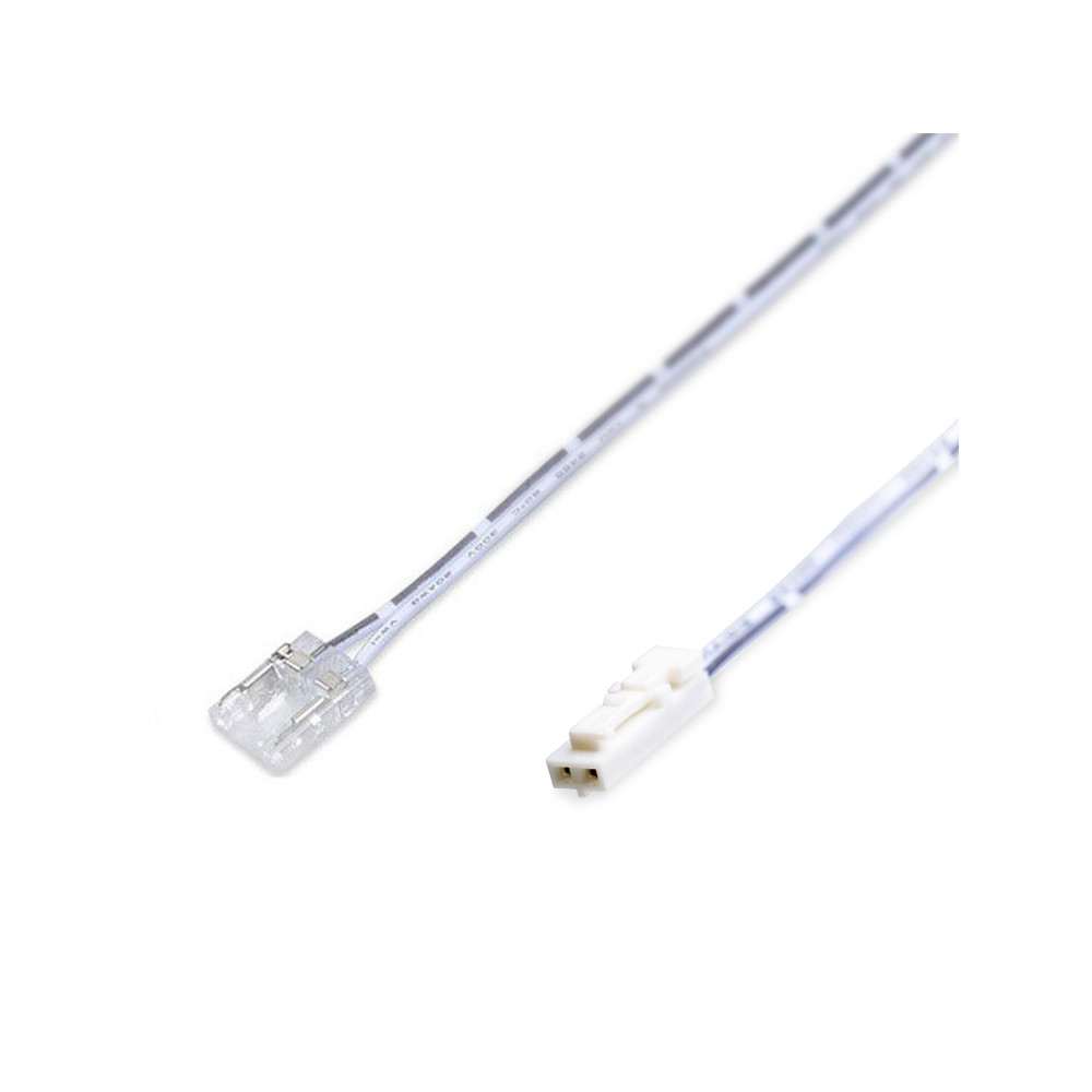 LED juostos COB jungtis, 8mm juostų, skaidrus, su 50cm laidu ir L813 kištuku