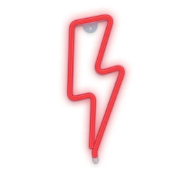 LED NEON dekoracija ŽAIBAS, raudona, 5V USB/ 3xAA