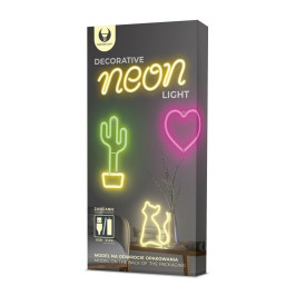 LED NEON dekoracija BANGINIS, šiltai balta, 5V USB/ 3xAA