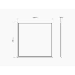LED šviesos panelė 30W, 60x60cm, 3600lm, 4000K, paviršinio montavimo SLIM, 2in1, LED LINE