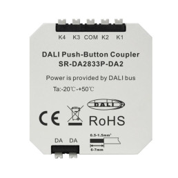 DALI sistemos valdiklis su 4 mygtukų įėjimais