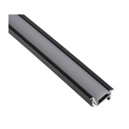 LED profilis ZENOLINE juodas su baltu dangteliu, 3 metrai