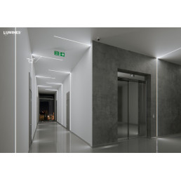 Profilis aliuminis anoduotas LED juostoms įleidžiamas, priglaistomas, siauras MONO, 2.02m LUMINES