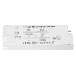 Impulsinis srovės šaltinis LED 45W, 6-58Vdc, 500-1400mA, valdomas PUSH-DIM, DALI-2 su NFC nustatymu, PFC, Sunricher