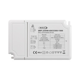 Impulsinis srovės šaltinis LED 65W, 6-58Vdc, 500-1500mA, valdomas PUSH-DIM, DALI-2 su NFC nustatymu, PFC, Sunricher