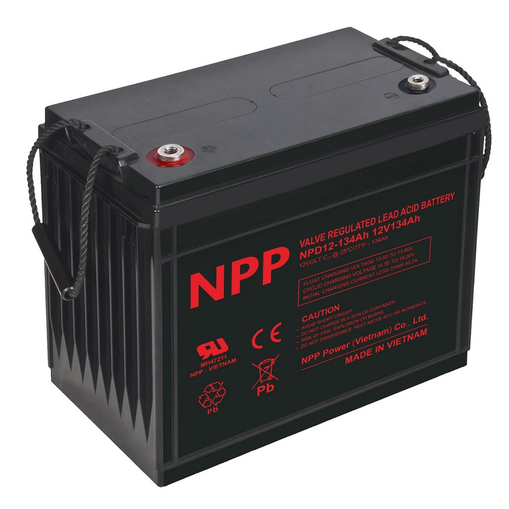 Akumuliatorius 12V 134Ah T16 (M8) Pb gilaus iškrovimo AGM NPP