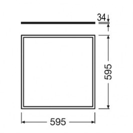 LED šviesos panelė 36W, 60x60cm, 3240lm, neutraliai balta 4000K, LEDVANCE