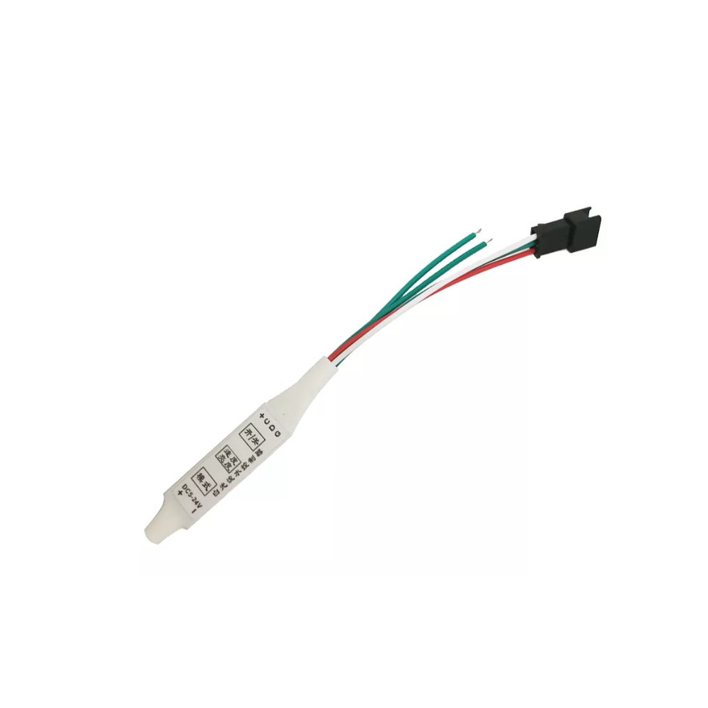 LED skaitmeninių juostų vienos spalvos valdiklis 5-24Vdc, WS2811, su išorinio jungiklio kontaktais