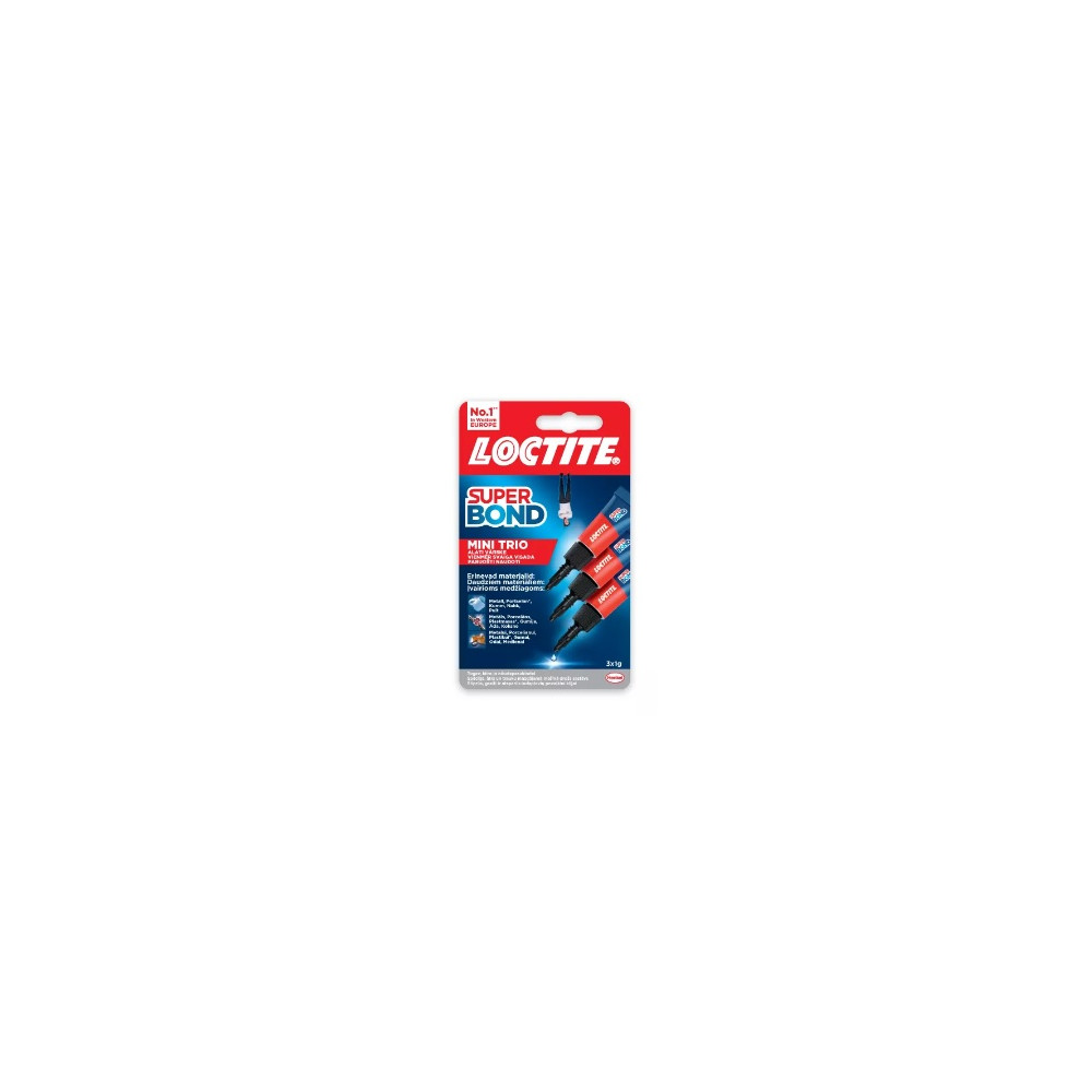 Klijai momentiniai Super Bond Mini Trio 3x1g, Loctite