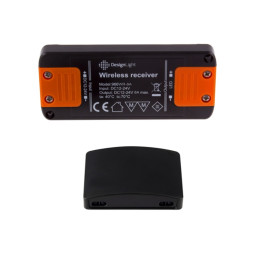 LED valdiklis su bevieliu, įkraunamu IR jutikliu 12-24Vdc, 8A, pritemdymo funkcija, juodas, Design Light