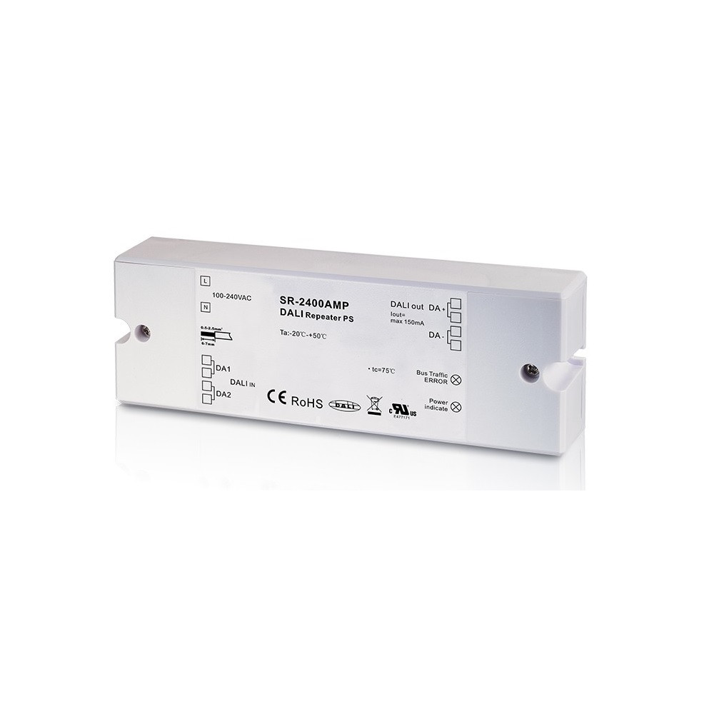 DALI signalo kartotuvas su maitinimo šaltiniu, Sunricher