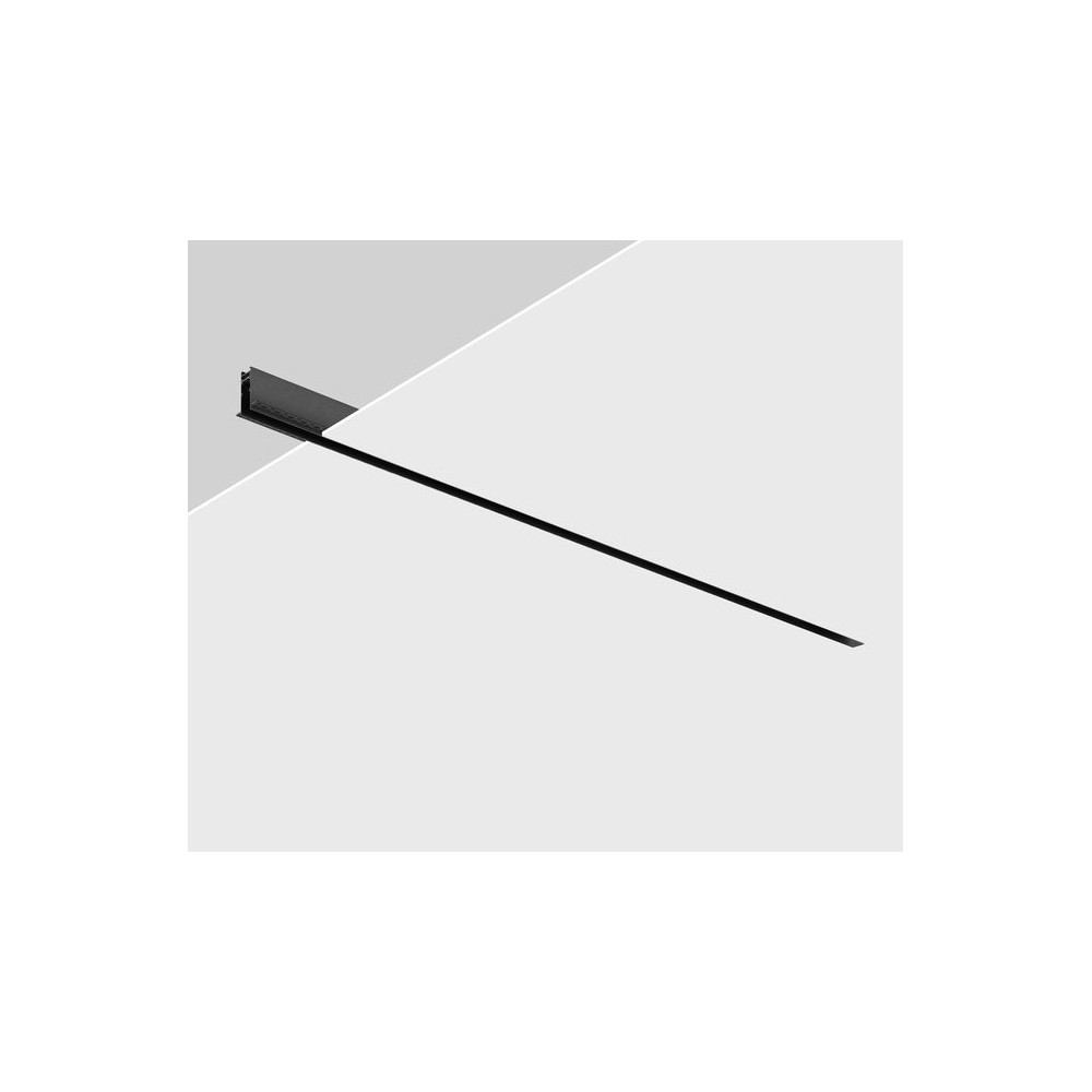 Magnetinės apšvietimo sistemos bėgelio dangtelis, juodas, 2m