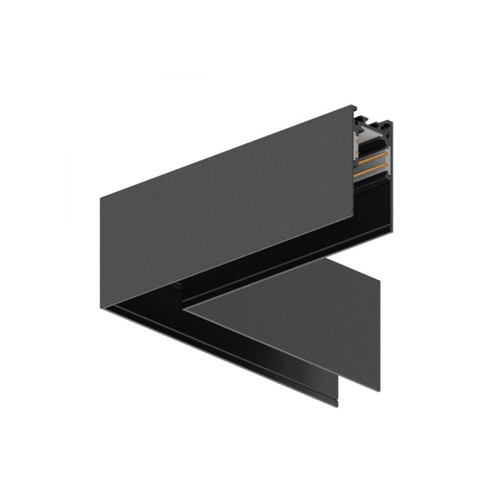 Magnetinio bėgelio kampinė jungtis, paviršinė, L formos