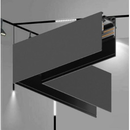 Magnetinio bėgelio kampinė jungtis, paviršinė, L formos