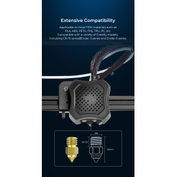 Purkštukų komplektas MK8 tipo žalvariniai (1x0.25mm, 3x0.4mm, 2x0.6mm, 2x0.8mm) CREALITY