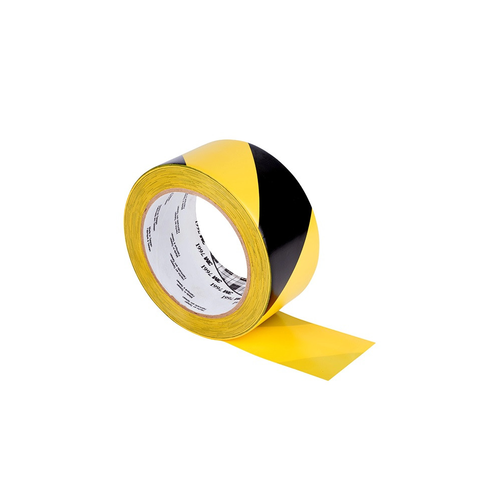 Juosta vinilinė 766 bendram naudojimui geltona-juoda 50mm x 33m 3M