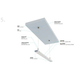 Profilis aliuminis anoduotas LED juostoms platus, DUAL, 3m, LUMINES