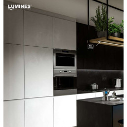 Profilis aliuminis anoduotas juodas LED juostoms platus, DUAL, 3m, LUMINES