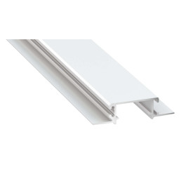 Profilis aliuminis baltas LED juostoms įleidžiamas, priglaistomas, ZATI, 3m LUMINES
