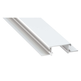 Profilis aliuminis baltas LED juostoms įleidžiamas, priglaistomas, ZATI, 3m LUMINES