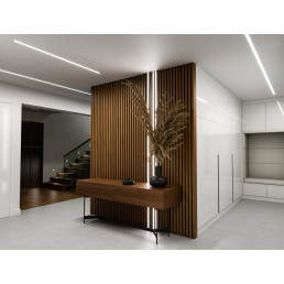 Profilis aliuminis baltas LED juostoms įleidžiamas, priglaistomas, ZATI, 3m LUMINES