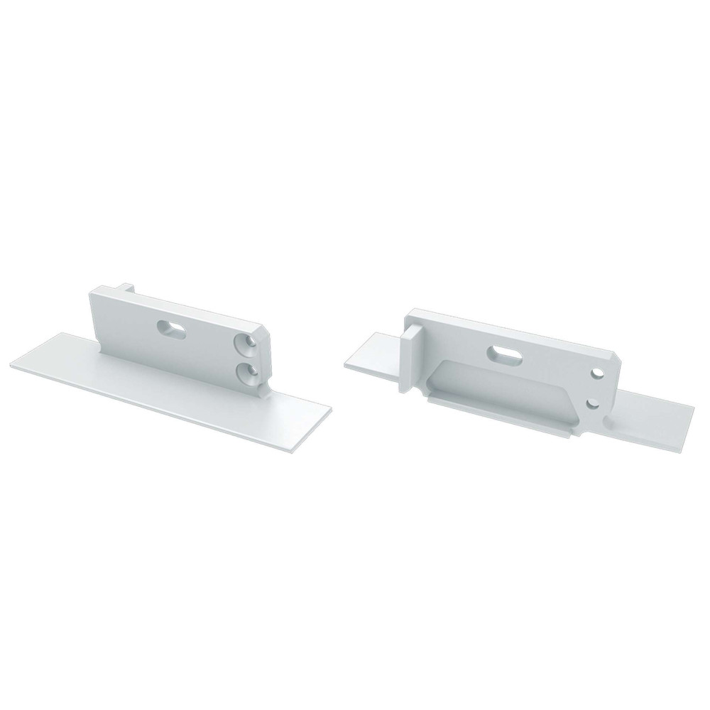 Aklė profiliui LUMINES ZATI, dešinė pusė, aliuminė balta, su skyle, LUMINES