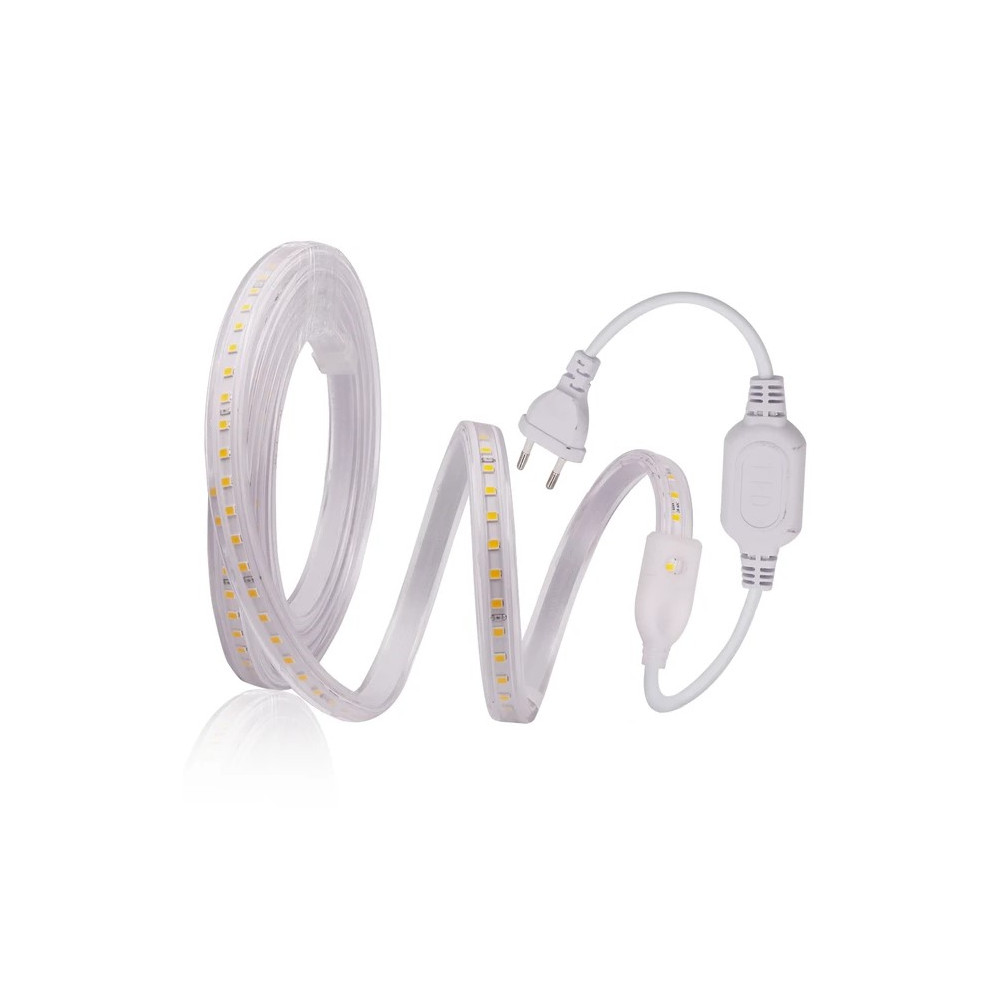 LED juosta 220V AC, 10m ritė, 10W/ m, 665lm/ m, SMD 2835 x 60 LED/ m, neutraliai balta 4000K