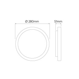 LED šviestuvas, paviršinis, ACTON 24W 2600lm 4000K IP54 apvalus su judesio jutikliu