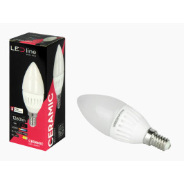 Lemputė LED E14 230V 9W 1170lm žvakės formos, neutraliai balta 4000K, pritemdoma, LED line PRIME
