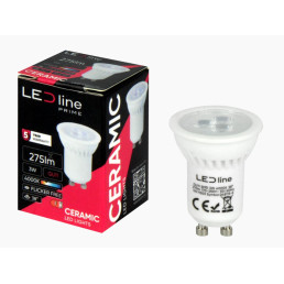 Lemputė LED GU11 230V 3W 330lm 38° neutraliai balta 4000K, keramikinė, LED line