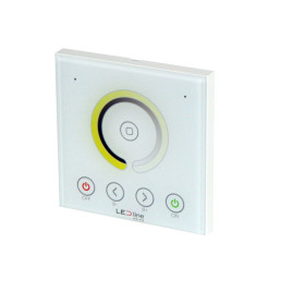 LED valdiklio pultas, montuojamas sienoje, su ratuku, DIM/ CCT, RF 2,4GHz, TUYA, VARIANTE, LED line PRIME