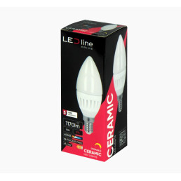 Lemputė LED E14 230V 9W 1170lm žvakės formos, šiltai balta 2700K, pritemdoma, LED line PRIME