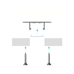 Profilis aliuminis anoduotas LED juostoms įleidžiamas, priglaistomas, PLATO, 2m