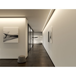 Profilis aliuminis anoduotas LED juostoms įleidžiamas, priglaistomas, PLATO, 2m