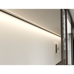 Profilis aliuminis anoduotas LED juostoms įleidžiamas, priglaistomas, PLATO, 3m
