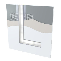 Profilis aliuminis anoduotas LED juostoms įleidžiamas, priglaistomas, HIRO, 2m