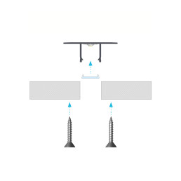 Profilis aliuminis anoduotas LED juostoms įleidžiamas, priglaistomas, FALCO, 2m