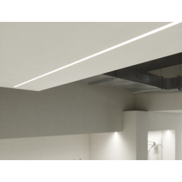 Profilis aliuminis anoduotas LED juostoms įleidžiamas, priglaistomas, FALCO, 3m