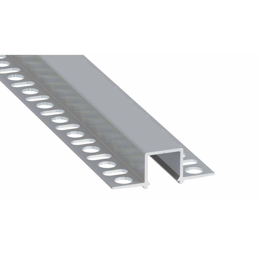 Profilis aliuminis anoduotas LED juostoms įleidžiamas, priglaistomas, GAUDI, 3m