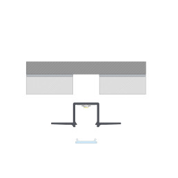 Profilis aliuminis anoduotas LED juostoms įleidžiamas, priglaistomas, GAUDI, 3m