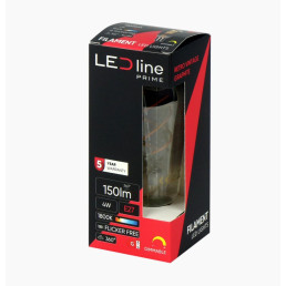 LED lemputė E27 ST64 230V 4W 150lm, gintarinė balta 1800K, RETRO VINTAGE GRAPHITE, pritemdoma, LED line PRIME