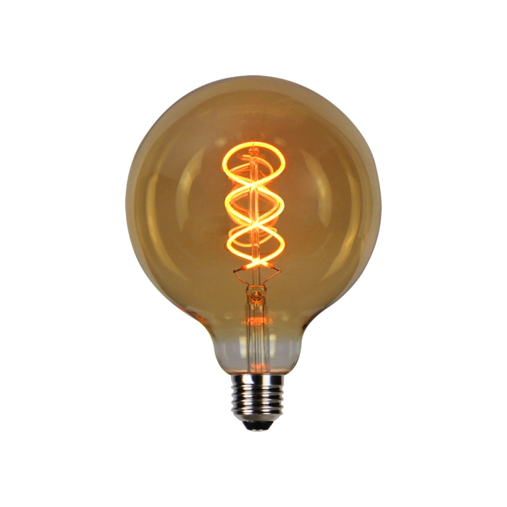 LED lemputė E27 G125 230V 4W 210lm, gintarinė balta 1800K, RETRO VINTAGE GOLD, pritemdoma, LED line PRIME