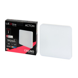 LED šviestuvas, paviršinis, ACTON 18W 1900lm 3000K IP54 kvadratinis su judesio jutikliu