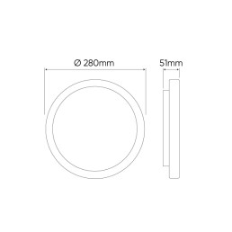 LED šviestuvas, paviršinis, ACTON 24W 2600lm 4000K IP54 apvalus