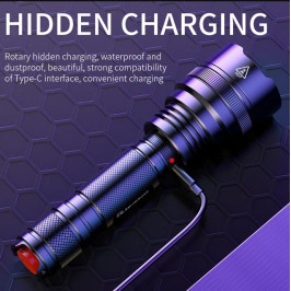 Žibintuvėlis Z03, 12W, ultravioletinė šviesa UV 365NM, Įkraunamas USB-C 4000mAh, SUPERFIRE